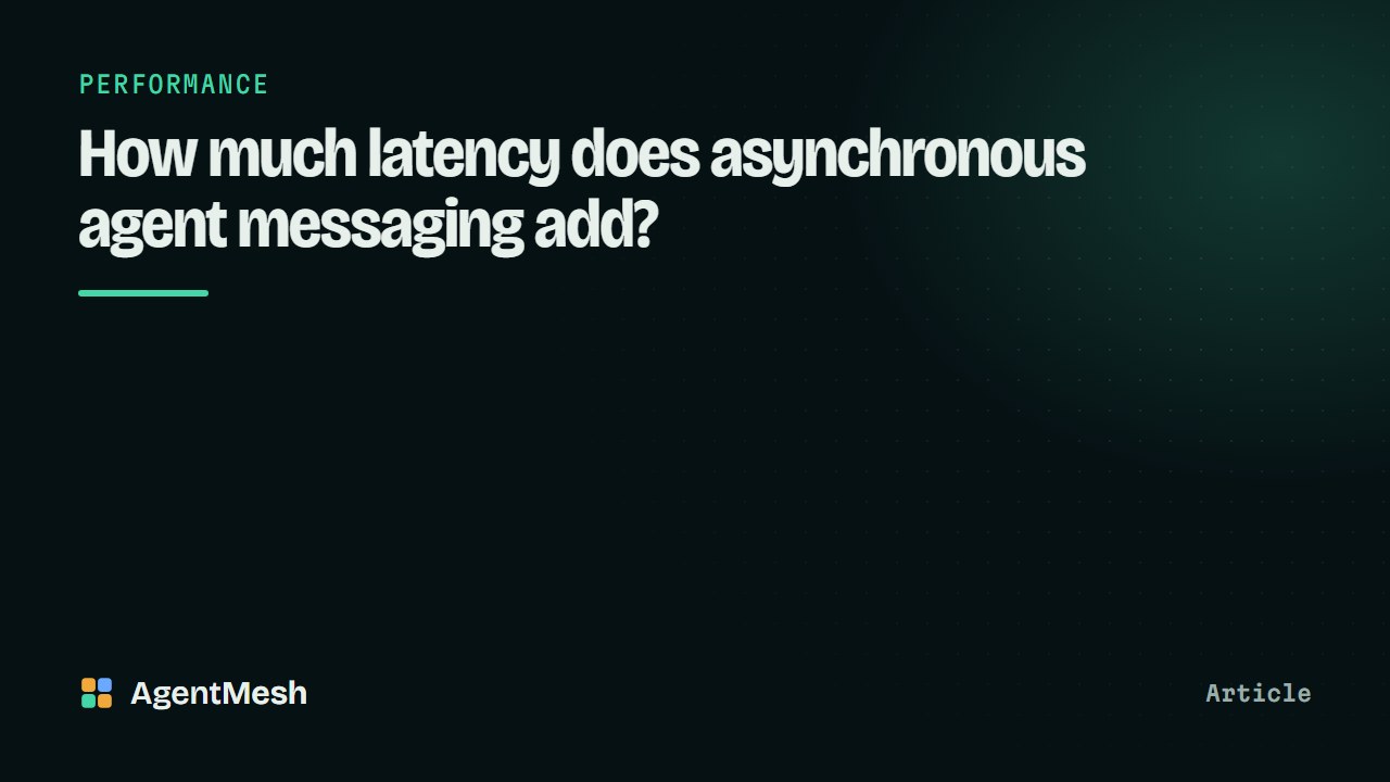 How much latency asynchronous agent messaging adds