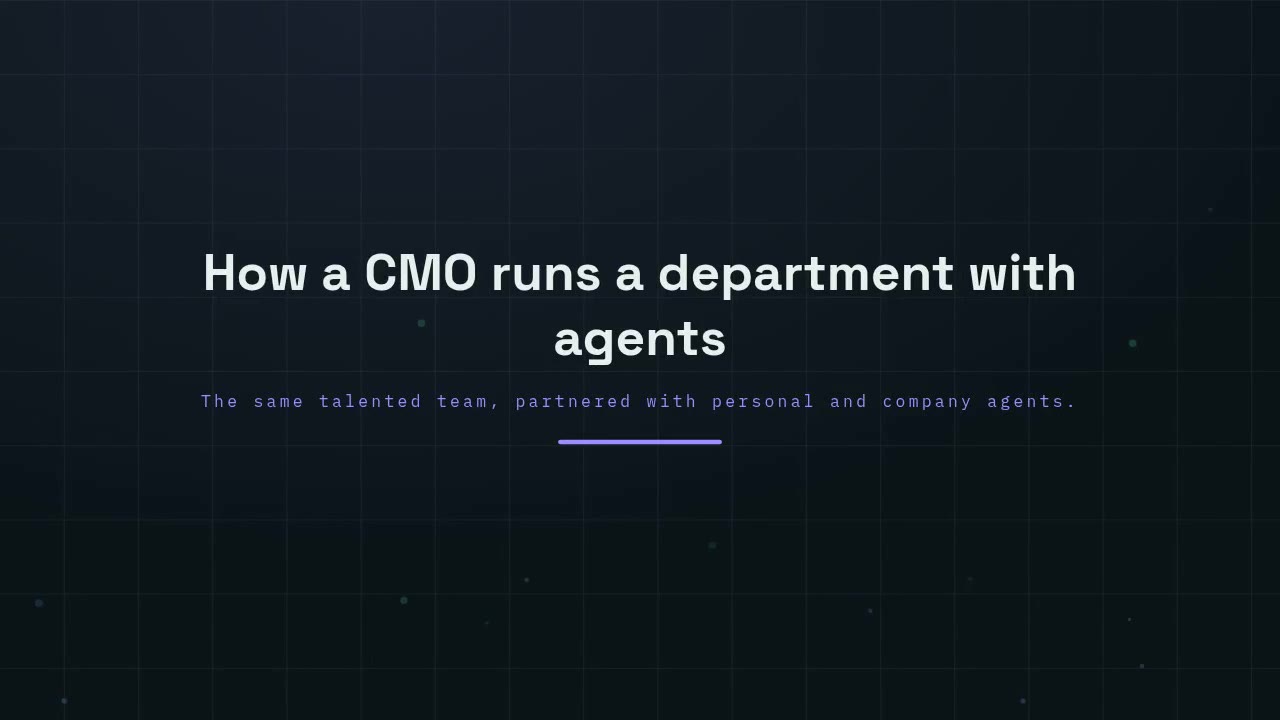 How a CMO runs a department with agents